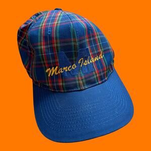90's vintage plaid Marco island vacation dad vibes baseball cap trucker hat OSFM